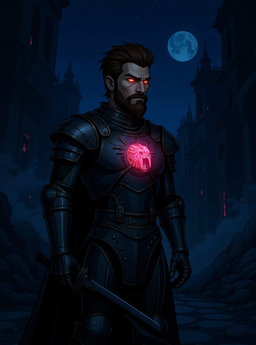Darkstorm lingers at the shadows, plotting, as moons rise over the sleeping city.