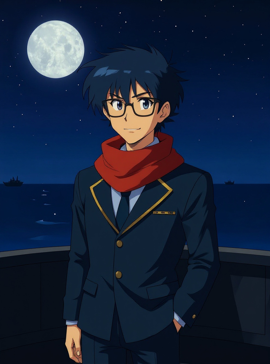 Close-up of Yuriko at her station, glancing sharply at Tylor, concern mixed with irritation. Background: bridge consoles and faint star-glow.