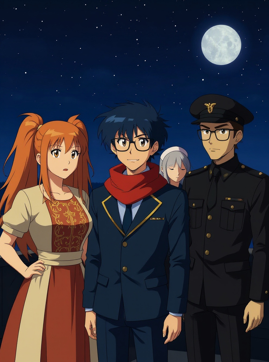 Azalyn Goza appears on the Soyokaze's main screen, regal and defiant. Tylor slouches in his chair, facing her image; Yuriko stands at attention, Yamamoto looks anxious behind.