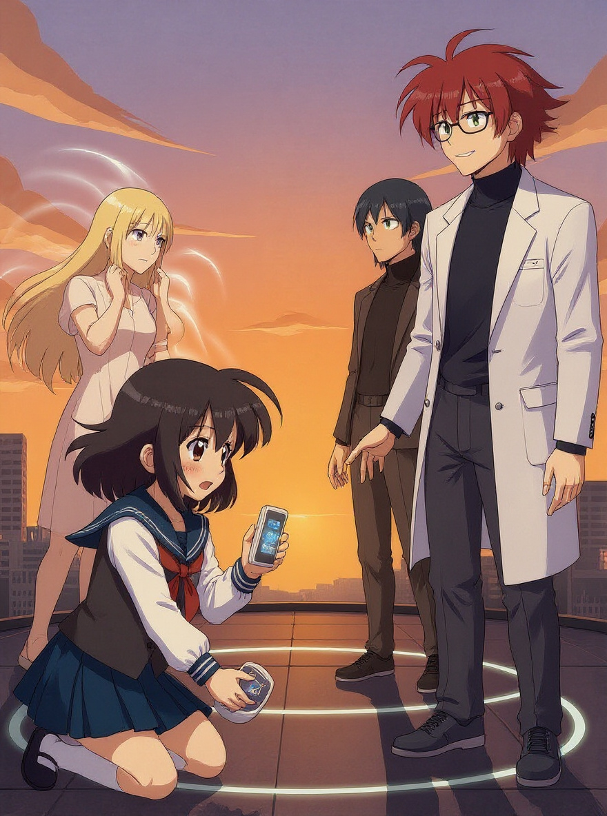 Misaki clenches the Layer controller, wind blowing her hair, eyes fixed on the match.