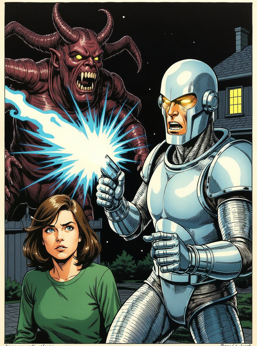 Rom fires the Neutralizer, engulfing the Wraith in searing energy.