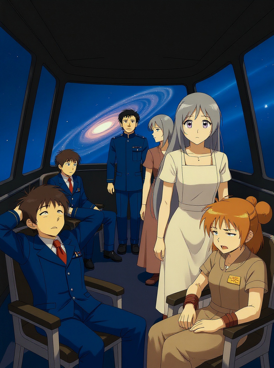 Bridge: Yuriko and Yamamoto, frustrated, try to herd crew back to positions; Mita yawns at comms.