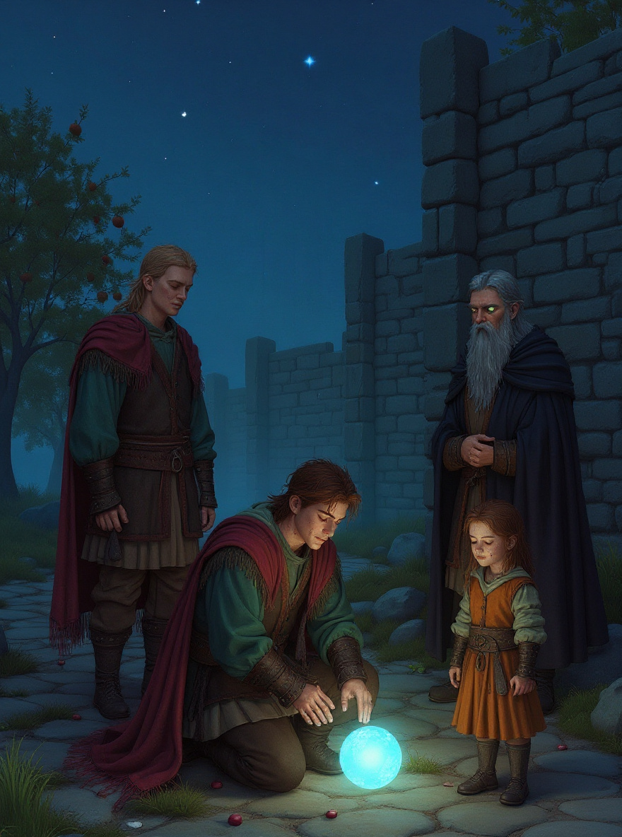 Garion freezes, eyes squeezed shut, a sense of vast attention above him—stars and a cool wind.